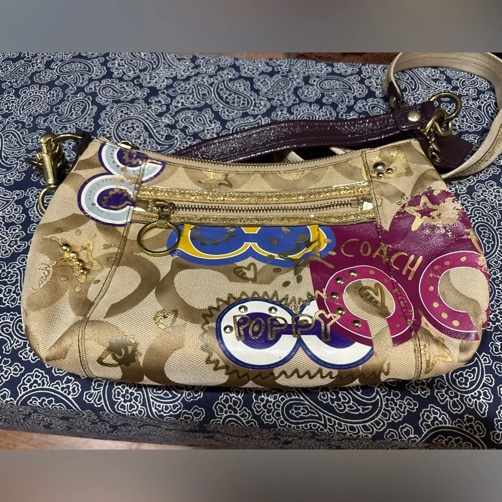 Coach Poppy Crossbody w/ Confetti Tag Y2K/Vintage